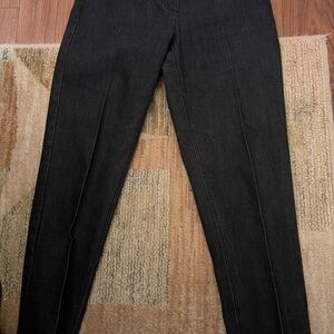 MULTIPLES SLIM-SATION DARK CHARCOAL ANKLE PULL ON PANTS TUMMY CONTROL 
SIZE 8
